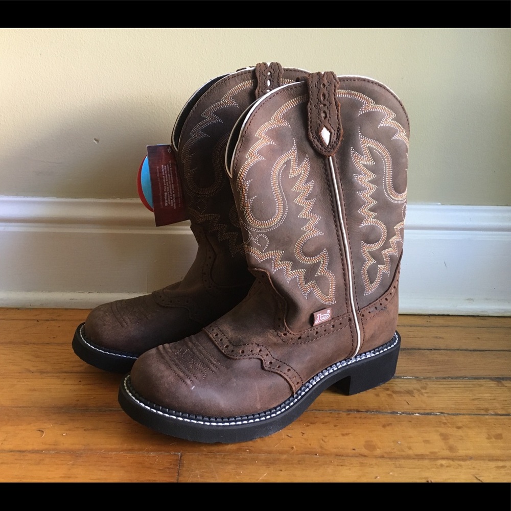 Justin Cowgirl/Cowboy Boots Work Boots NWT